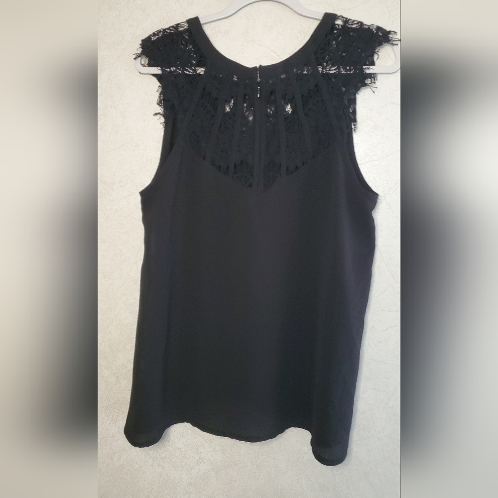 41 Hawthorn Black Lace Details Cap Sleeves Top Ladies. Size:XL - Picture 3 of 9